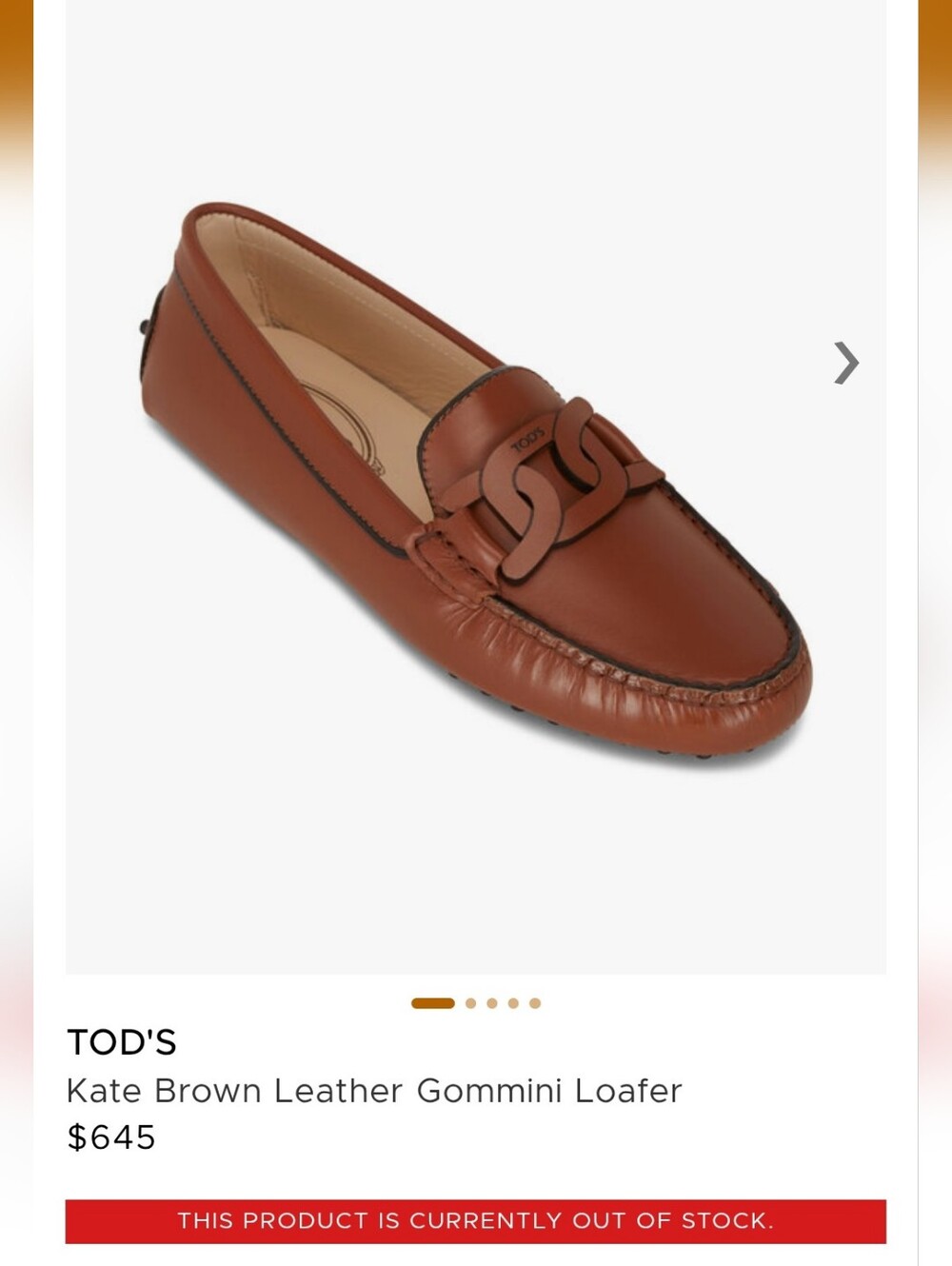Tod's Kate Brown Leather Gommini Loafers Size EU38 / US 7.5-8